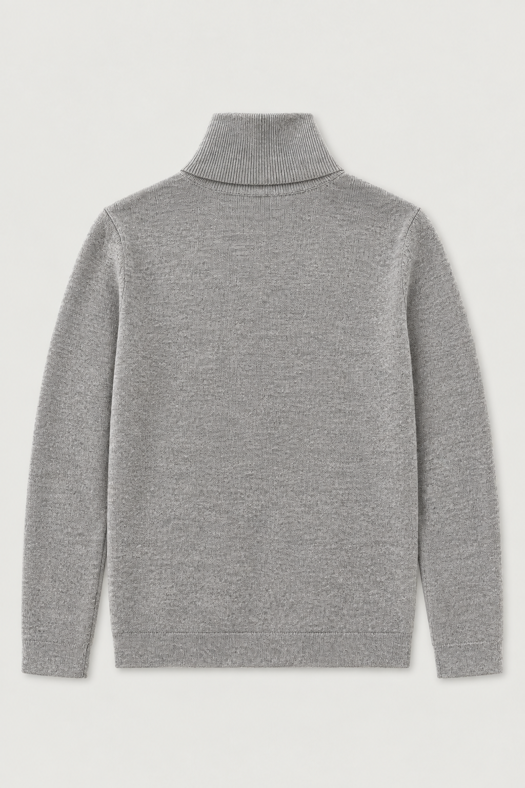 Cardigan zippé col montant gris chiné, vue de dos