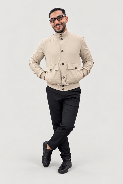 Blouson à poches col montant