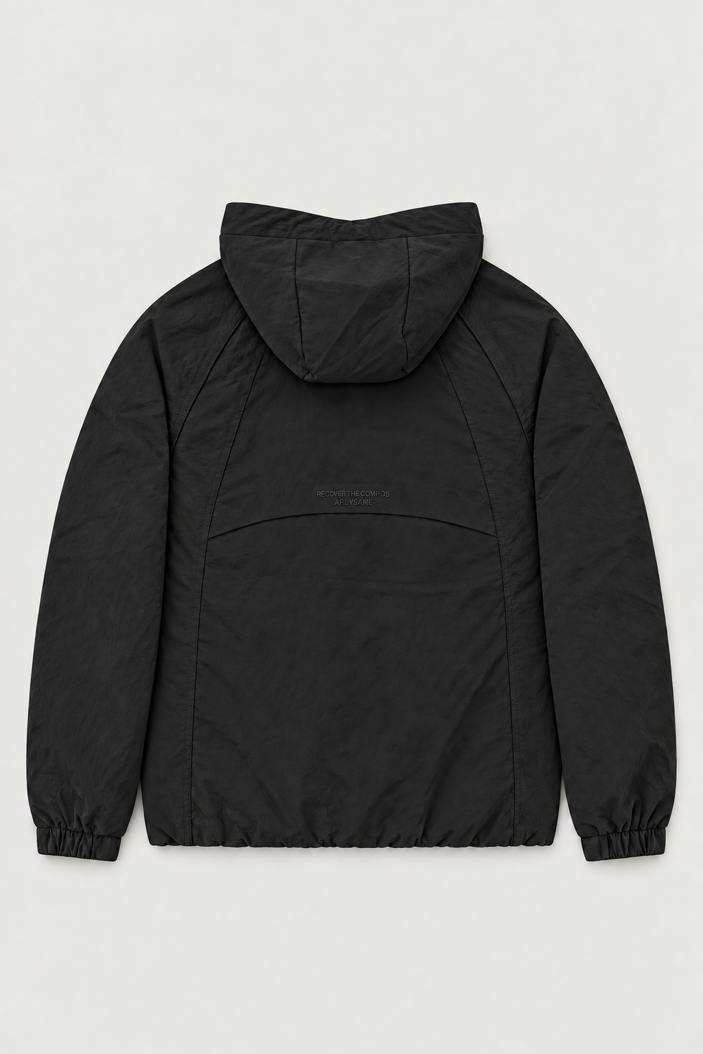 Veste à capuche à découpes noire, vue de dos