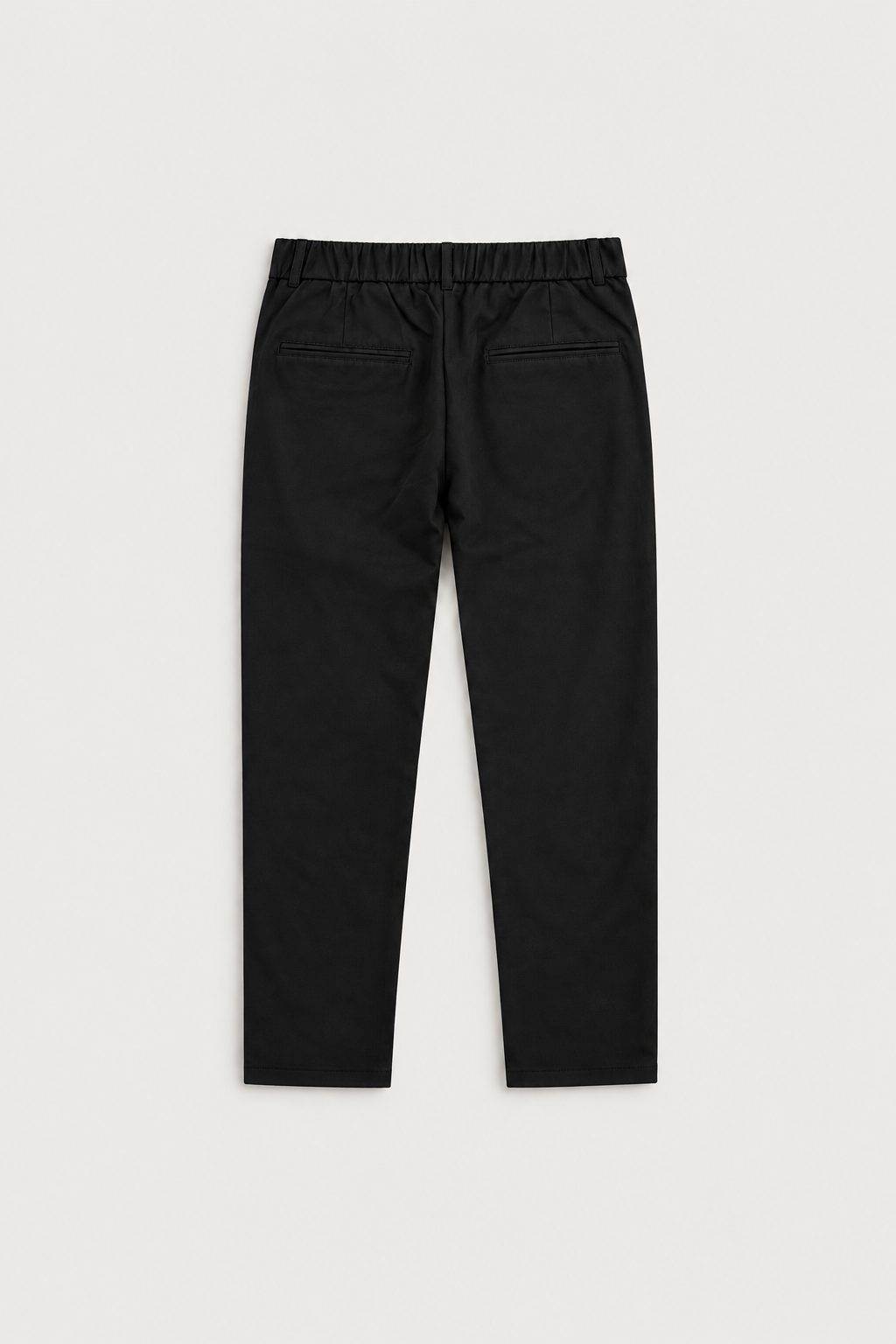 Pantalon à pinces à pattes de serrage noir, vue de dos