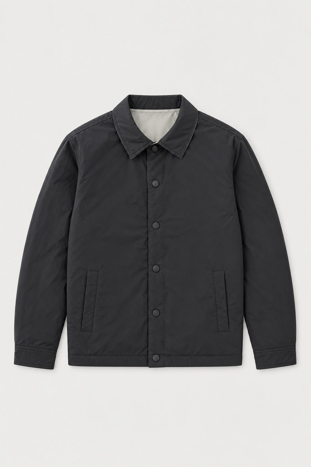 Veste réversible gris clair et noir, côté noir
