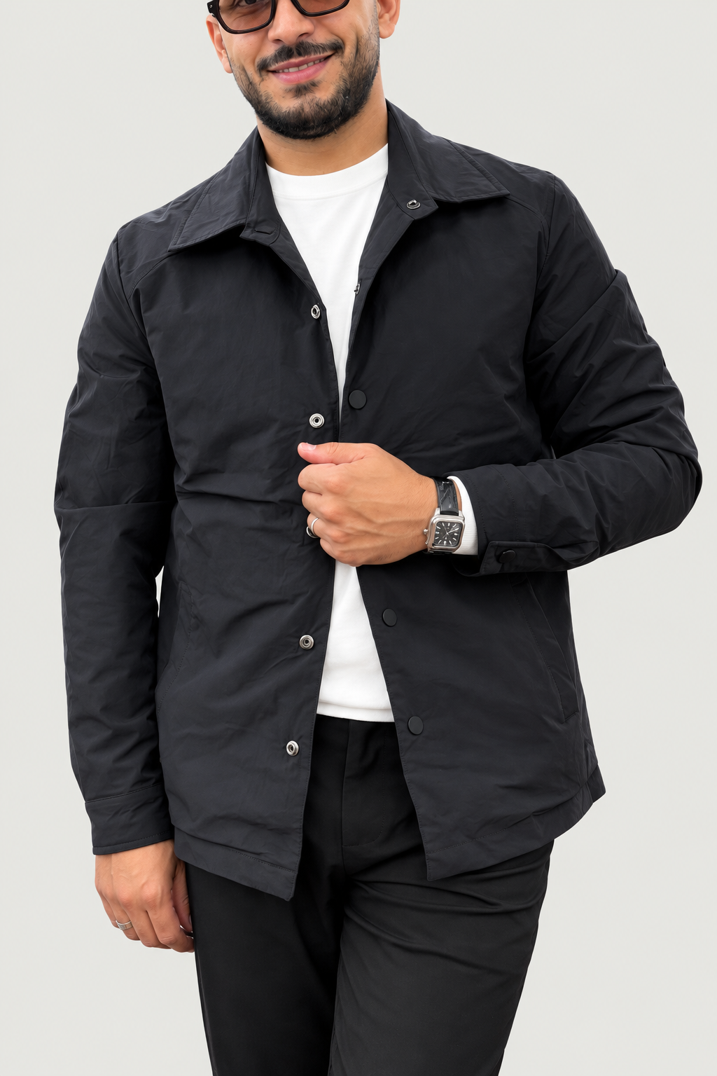 Veste réversible à pressions