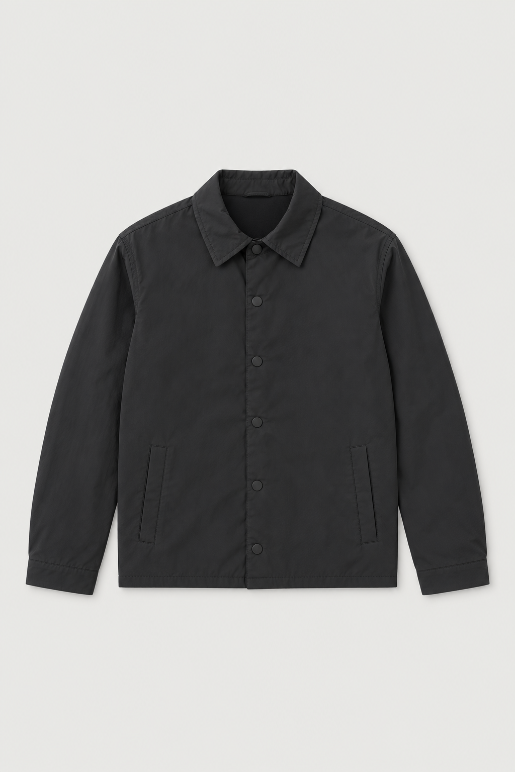 Veste réversible noire, côté uni à pressions