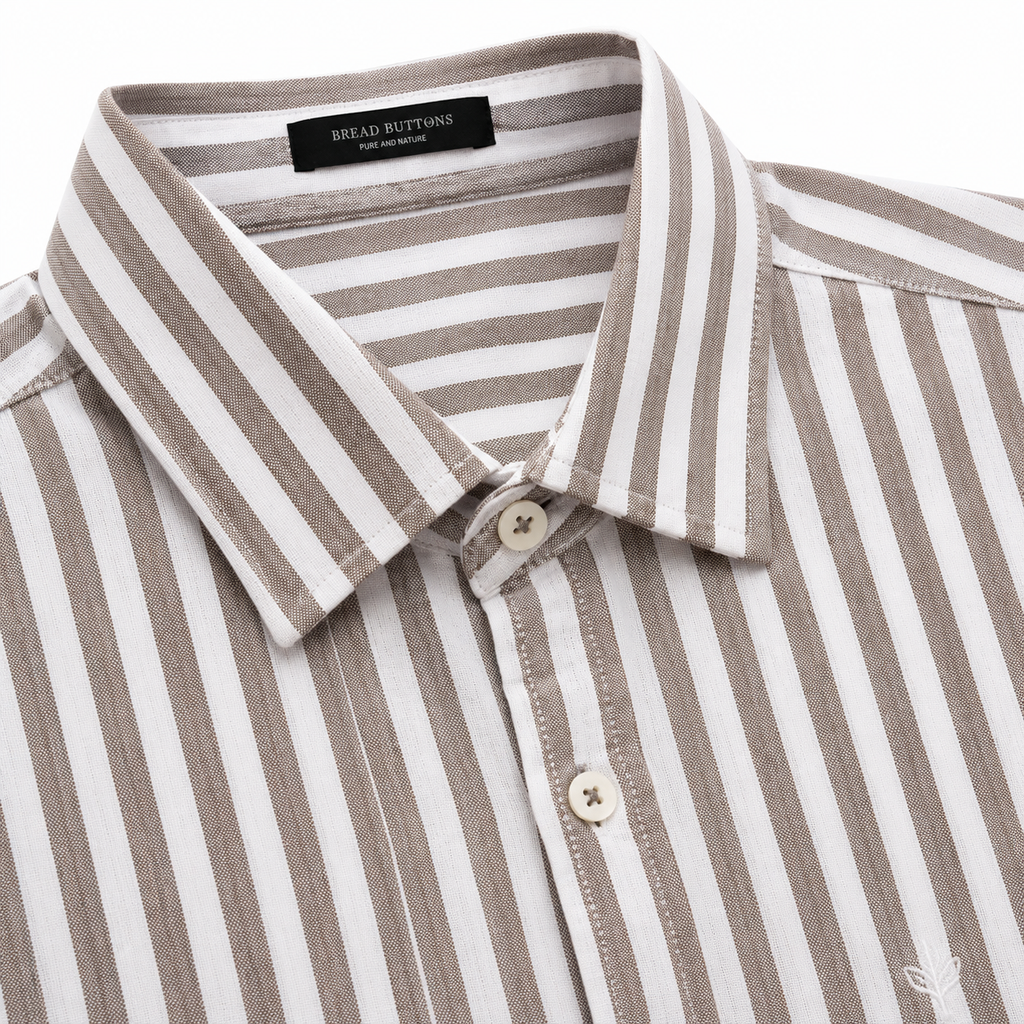 Striped Bread Buttons shirts