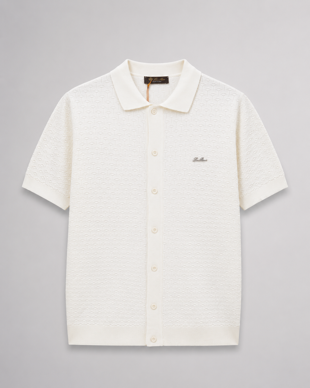 Knitted Button-Up Polo Shirt of Loro Piana