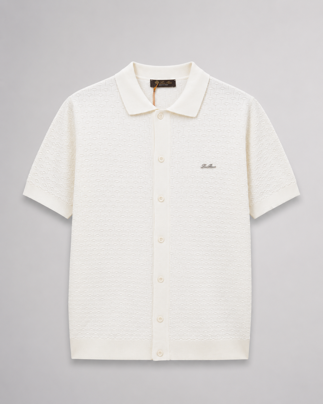 Knitted Button-Up Polo Shirt of Loro Piana