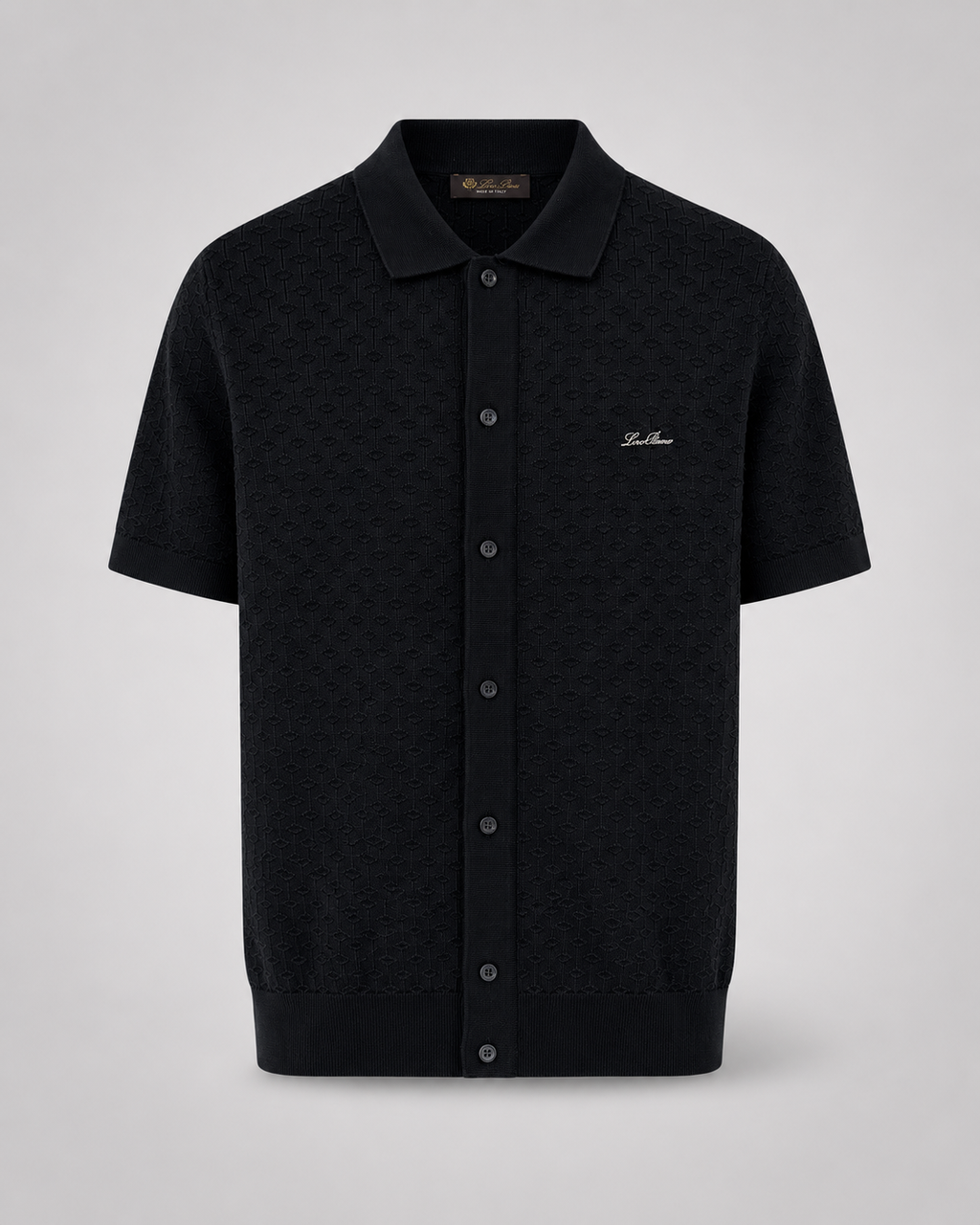 Knitted Button-Up Polo Shirt of Loro Piana