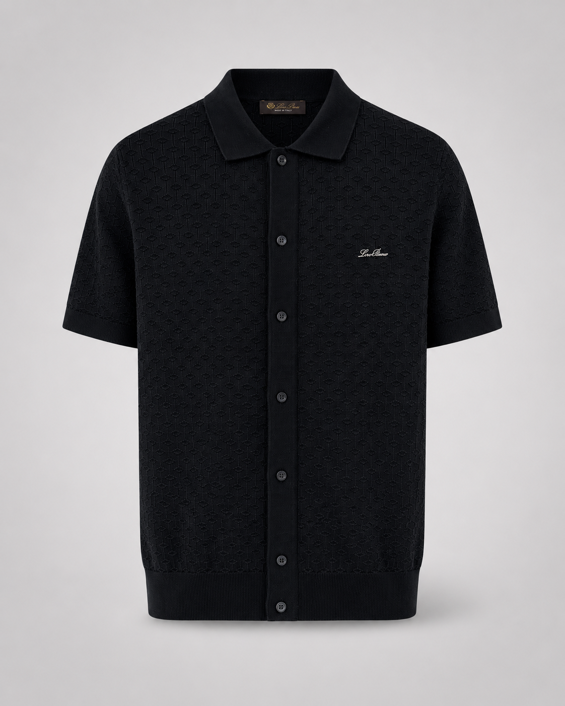 Knitted Button-Up Polo Shirt of Loro Piana