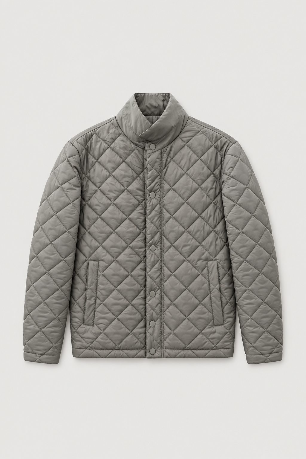Veste réversible gris clair – côté matelassé