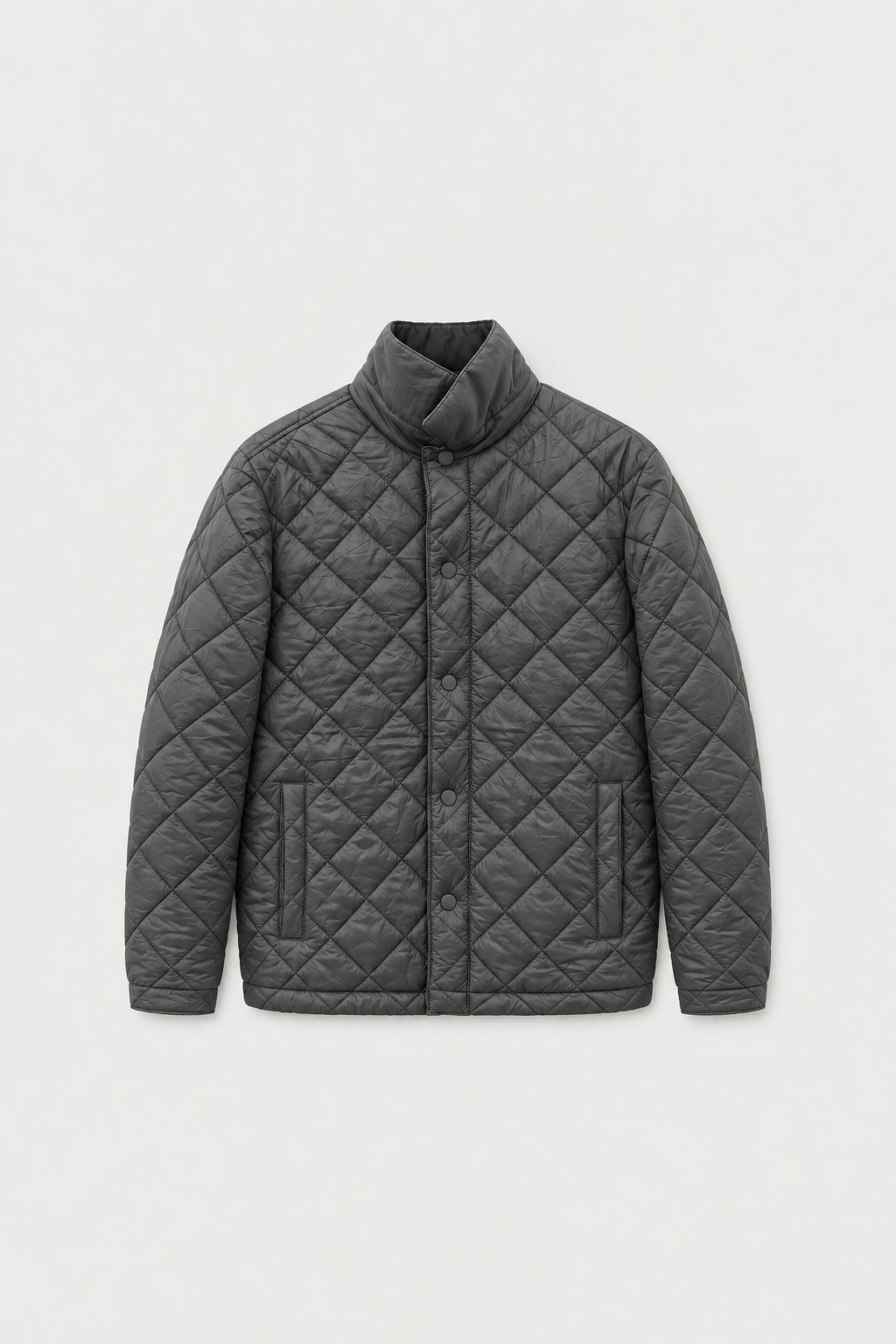 Veste réversible anthracite – côté matelassé