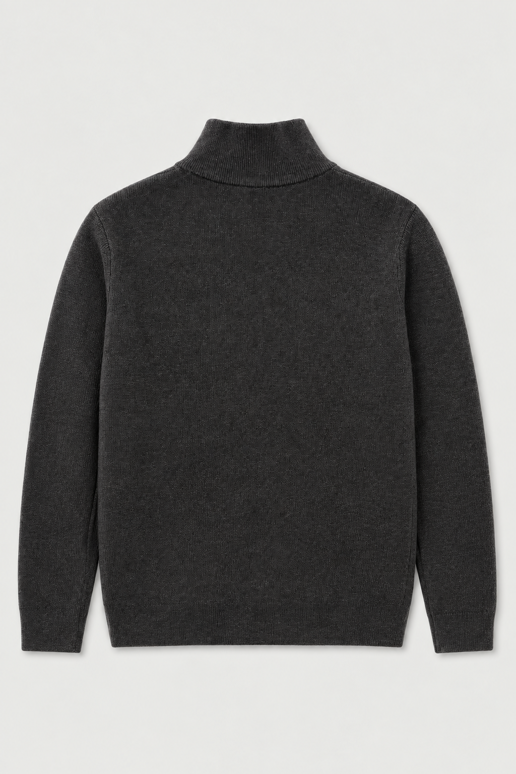 Cardigan zippé col montant anthracite, vue de dos