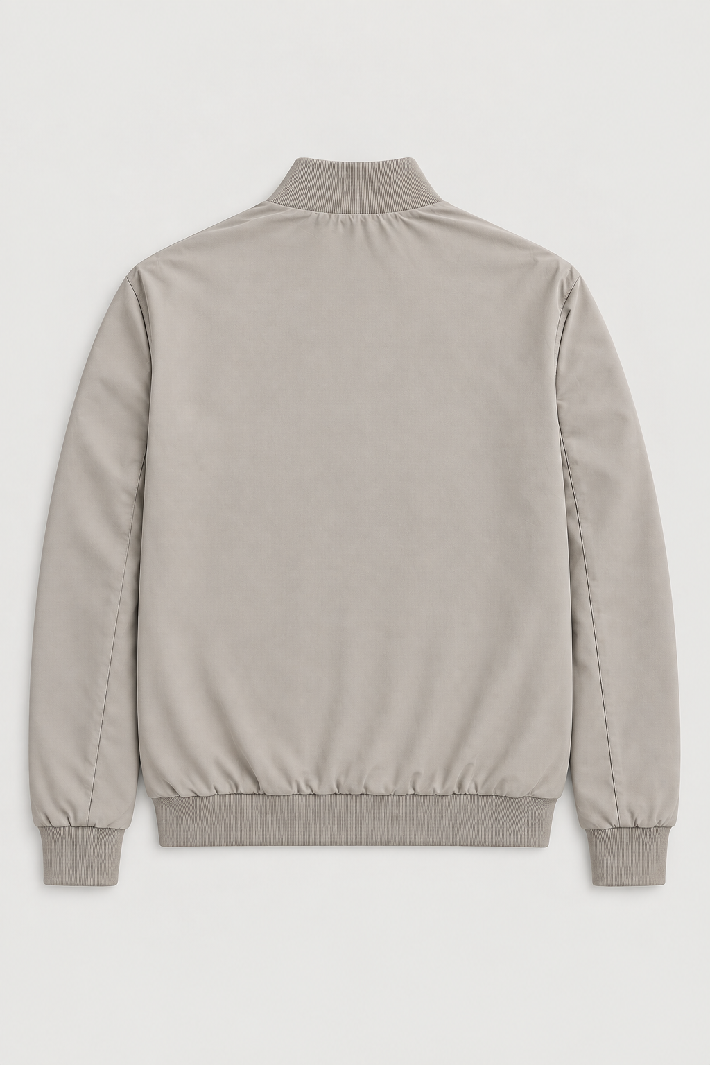 Blouson à poches col montant beige, vue de dos