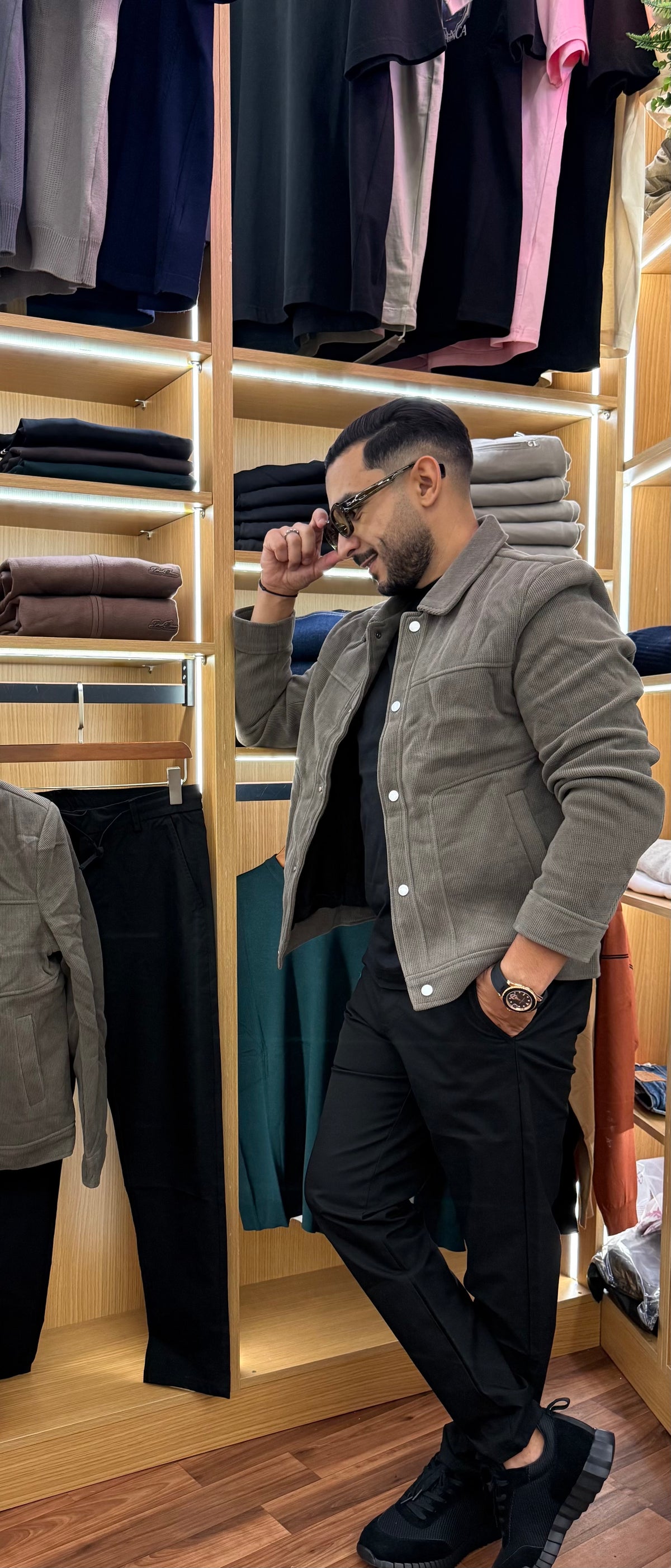 Veste trucker en velours côtelé