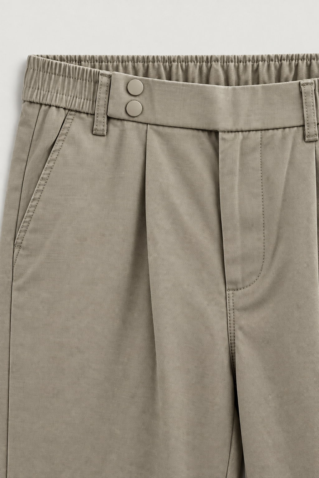Pantalon à pinces taille élastique