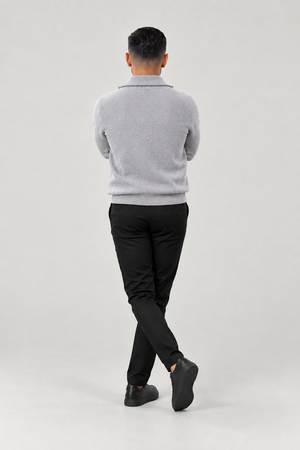 Cardigan zippé col montant