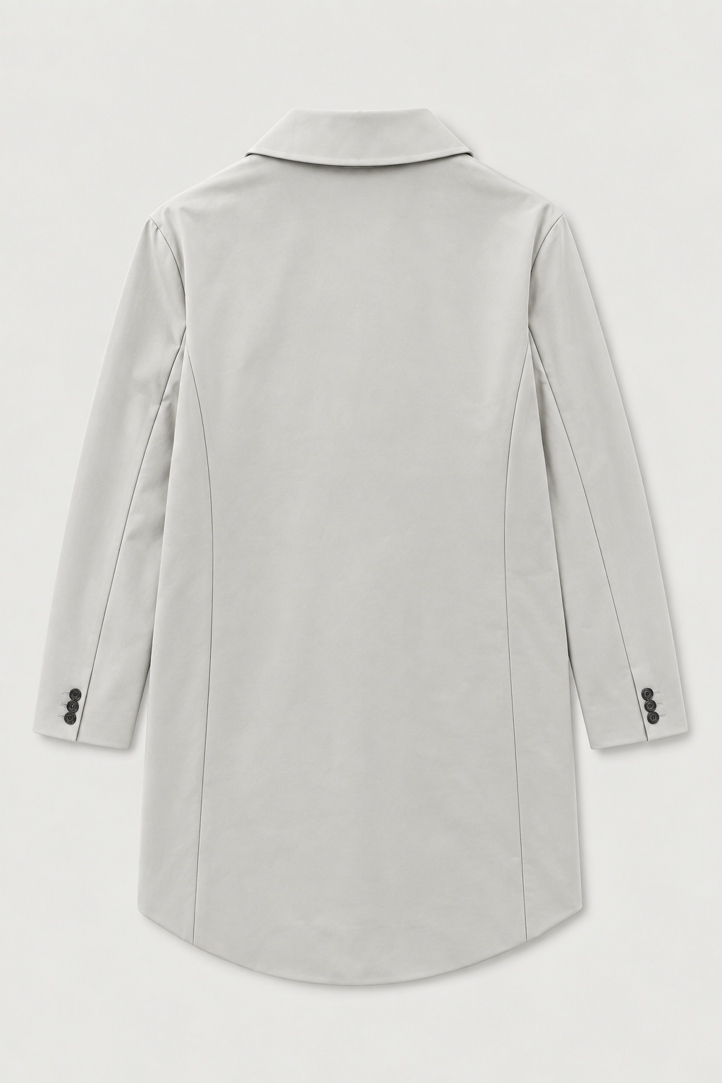 Manteau léger à col chemise beige clair, vue de dos