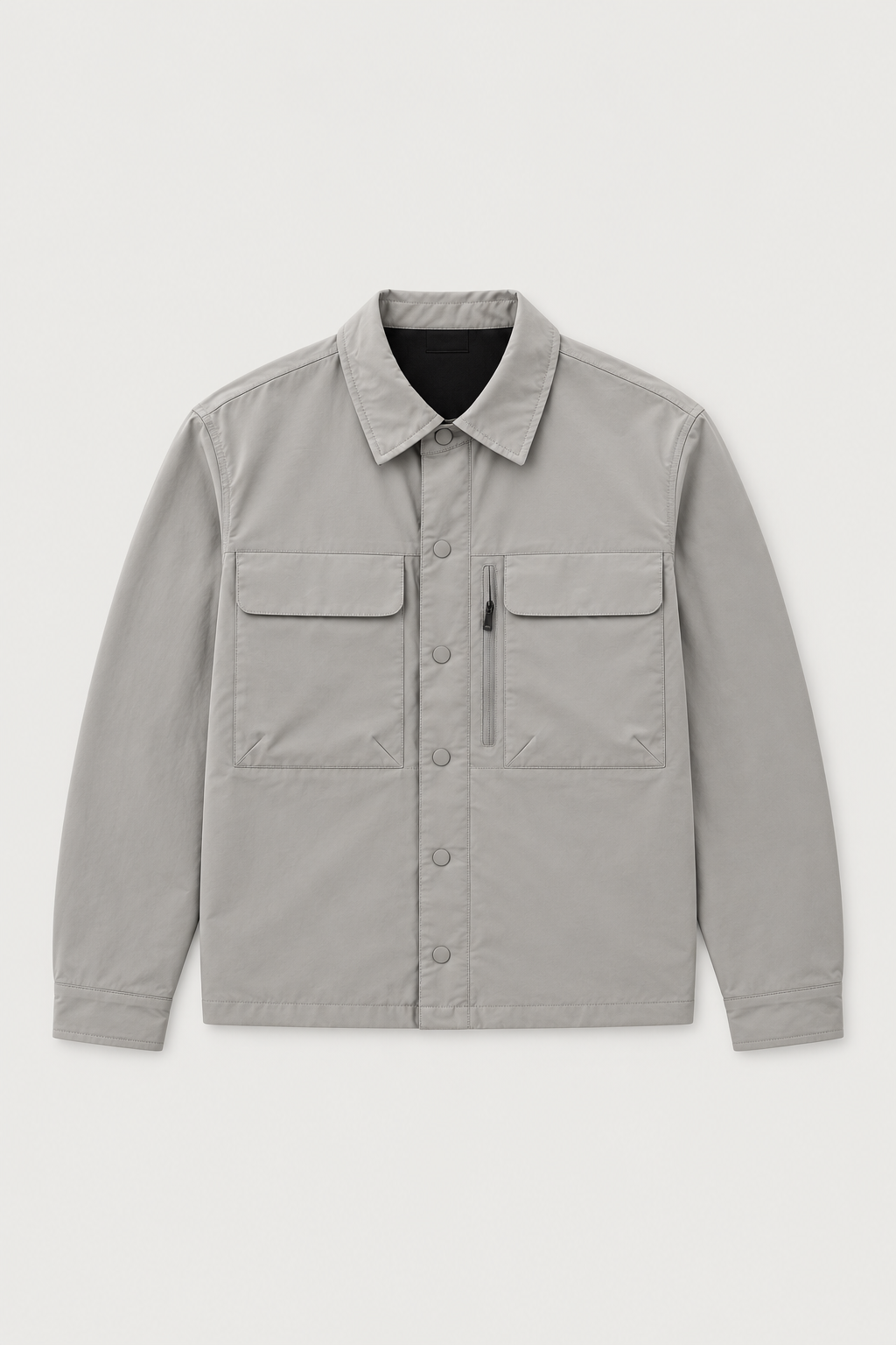 Veste réversible gris clair et noir, côté gris clair