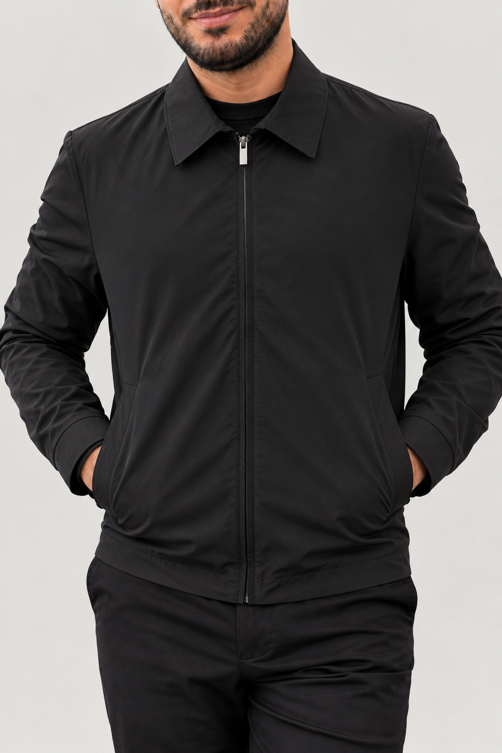 Blouson épuré à col chemise