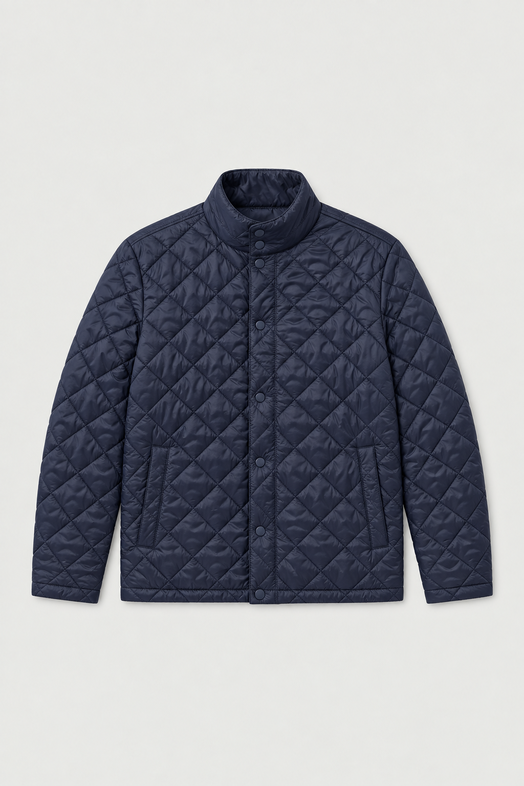 Veste réversible bleu marine – côté matelassé