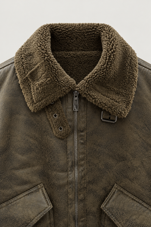 Blouson aviateur effet cuir