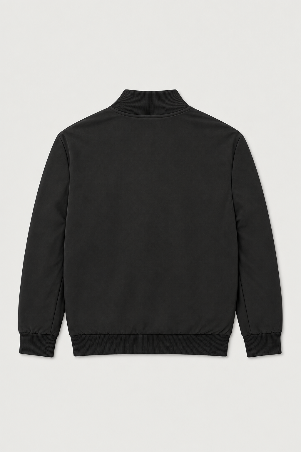 Blouson à poches col montant noir, vue de dos