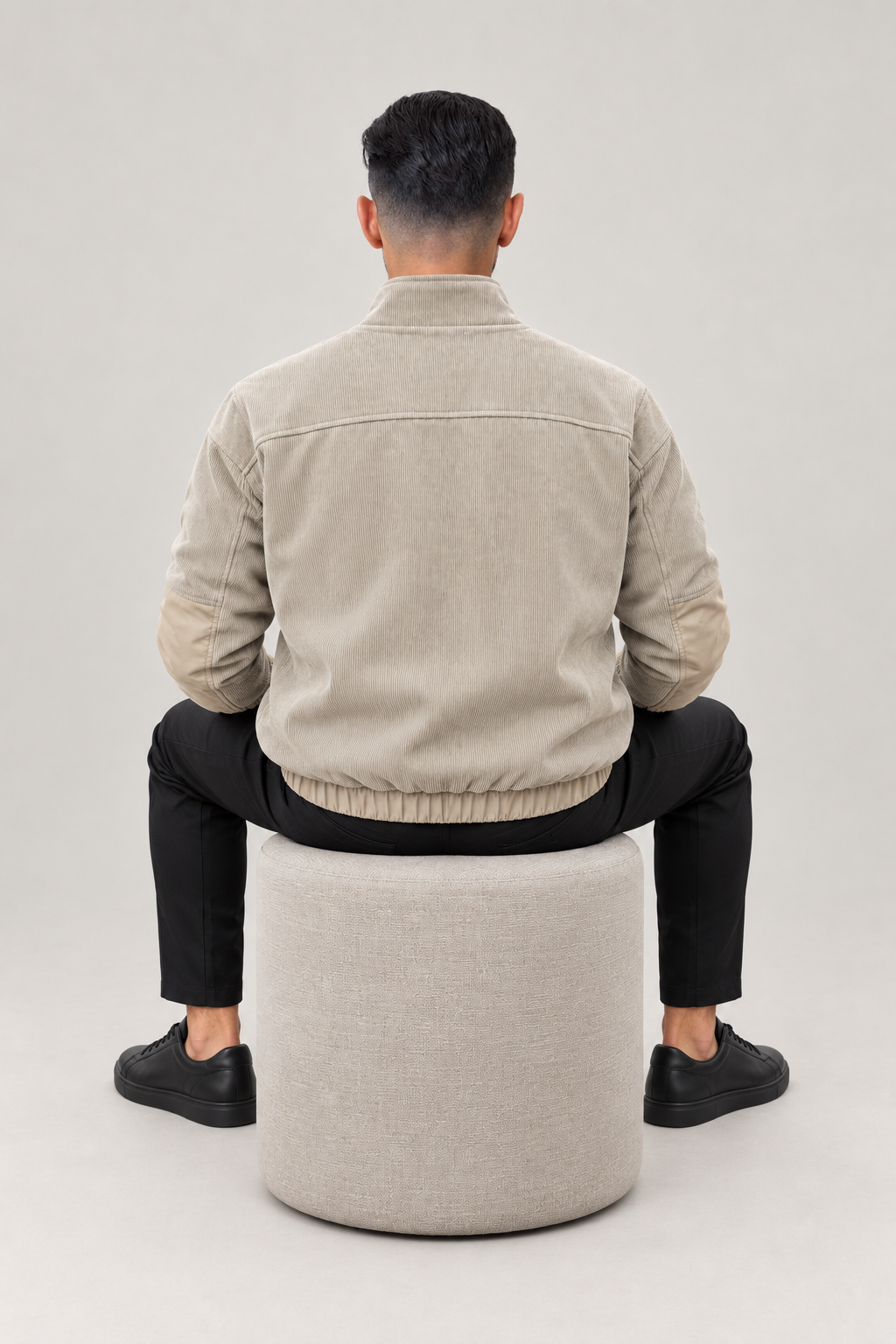 Veste zippée en velours côtelé