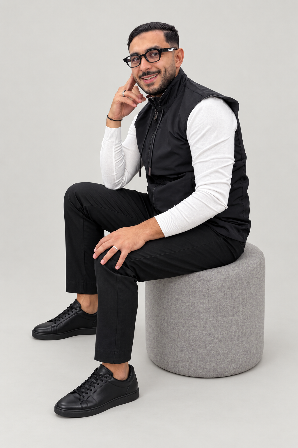 Gilet sans manches zippé