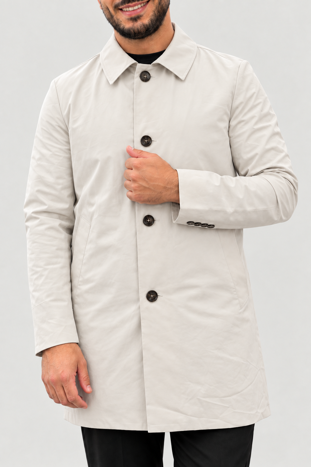Manteau léger à col chemise