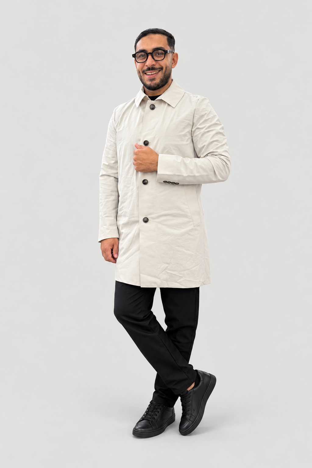 Manteau léger à col chemise