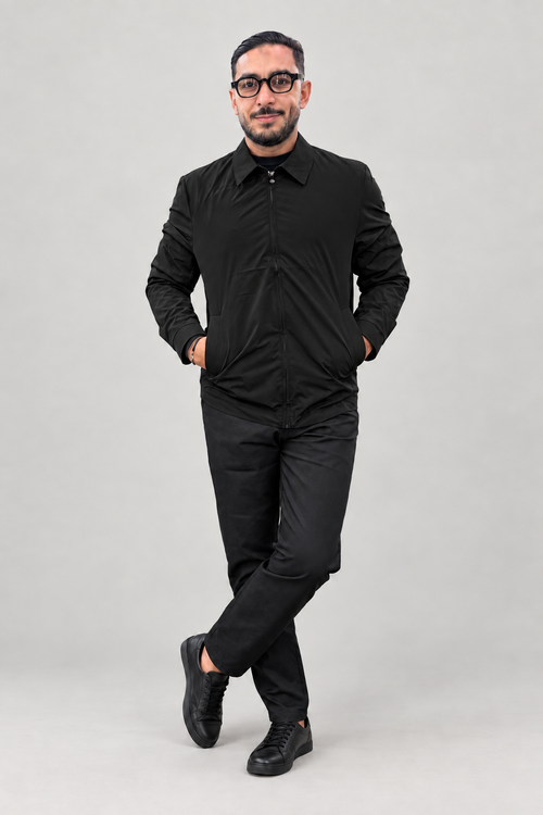 Blouson épuré à col chemise